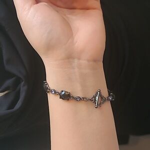 Vintage Black Onyx Toggle Bracelet